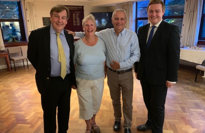 John Whittingdale MP, Linda Pailing -DC Political, Ian Jones - Chairman & Will Quince MP